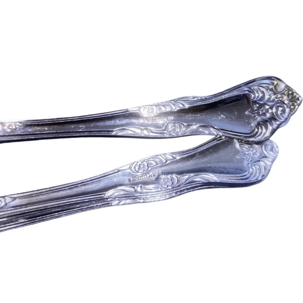 Oneida Stainless Countess 6 Piece‎ Hostess Serving Set 4 Spoons 2 Forks